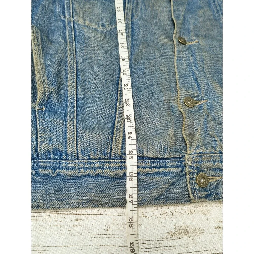 Vintage Denver Hayes Blanket Lined Denim Jean Trucker Jacket Size 44T